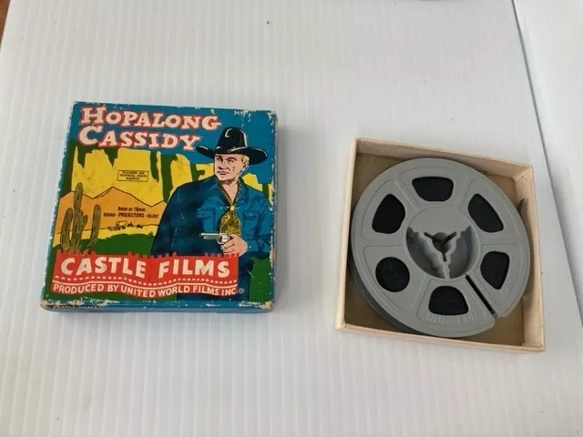 VTG 40s 50s Hopalong Cassidy Doomed Wagon Train 8mm Film Movie Castle Films 588