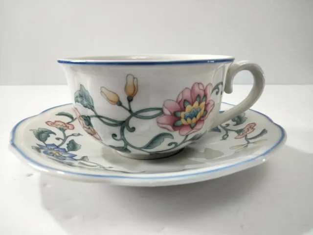 Villeroy & Boch Delia Coffee Cup and Saucer Porcelain Spares/Replacements Duo GC