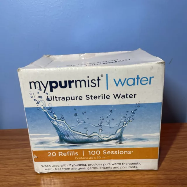 MyPurMist Ultrapure Sterile Water 20 Refill 100 Sessions Exp: 2027