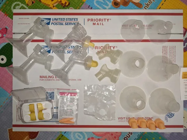 Medela Breast Pump Accessories: 10 Breastshields 26/30/36mm And Valves. Etcs