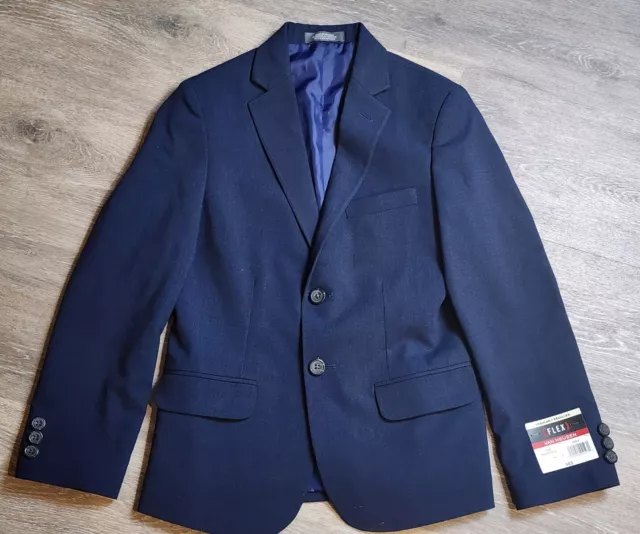 Van Heusen Boys' Flex Stretch Suit Jacket - Bank Blue Size 8 Regular MSRP $85