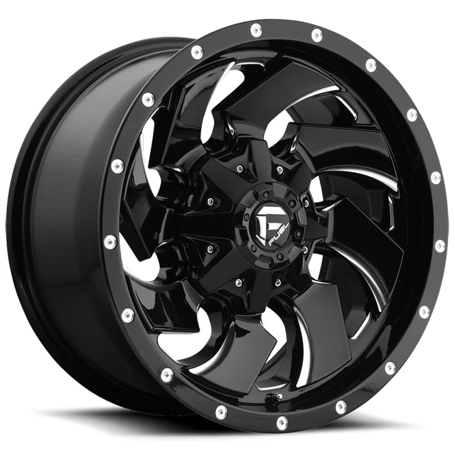 5-Fuel D574 Cleaver 18x9 5x4.5"/5x5" +1mm Black/Milled Wheels Rims 18" Inch