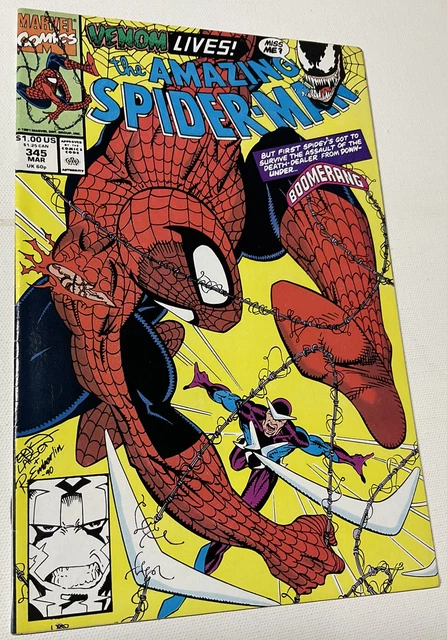 The AMAZING SPIDER-MAN 345 MAR 1991 MCU Marvel Comic Book 1st CARNAGE SYMBIOTE