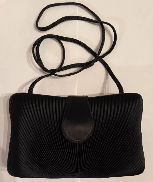 Carlo Fellini Pleated Purse Strap ~ Shoulder Bag ~ Clutch ~ Crossbody Handbag