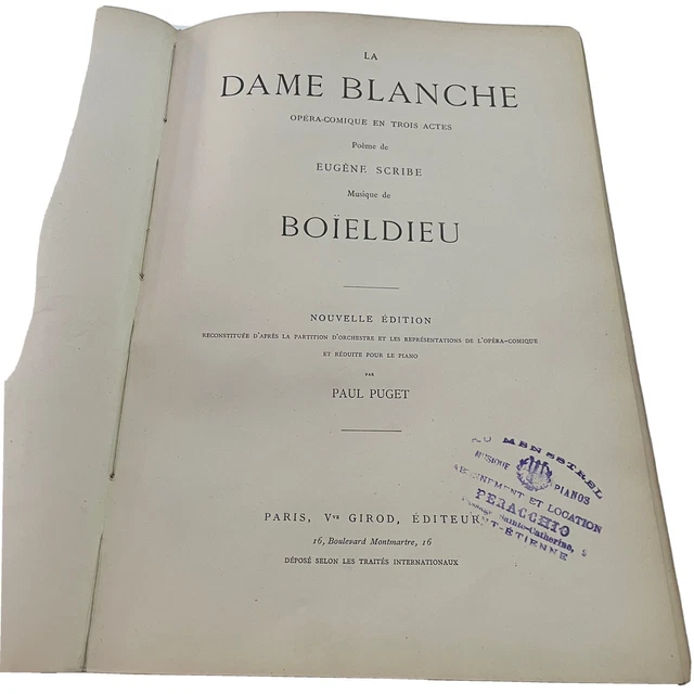 PARTITIONS ANCIENNES EUR 14,00 PicClick FR