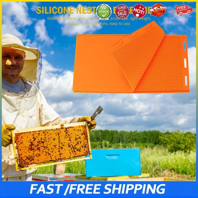 #b 2 piezas Base de cera de abejas molde de cera de abejas y molde de cera de abejas Herramientas de apicultura (naranja)