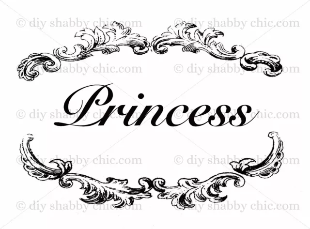 Waterslide Decal Image Transfer Vintage Queen Prince Princess Royal Kids Girls