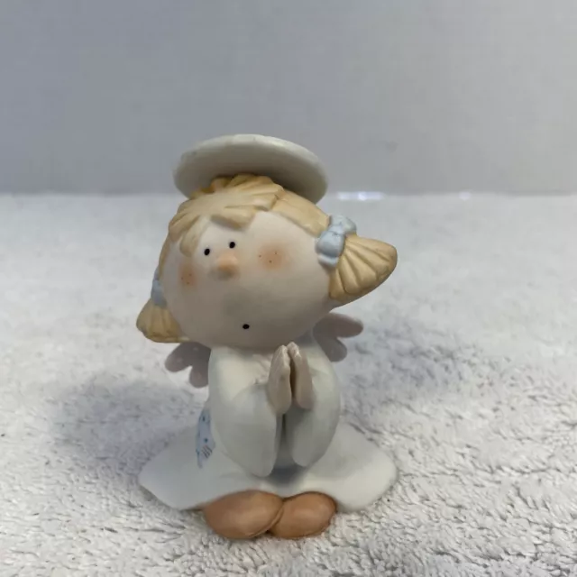 Bumpkins 1990's Angel Girl Figurine Praying Hands By Fabrizio For George