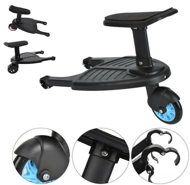 Buggy Kiddy Board mit Sitz Trittbrett für Kinderwagen Rollbrett Mitfahrbrett