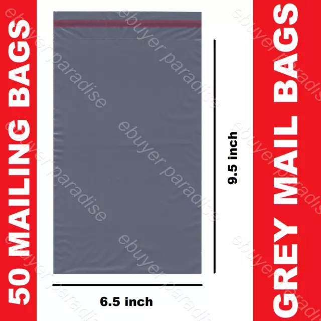 50 ~ Grey Mailing Bags Strong Packaging Plastic Poly Postal Waterproof SELF SEAL