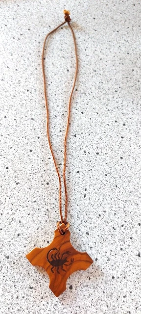 Collier Pendentif Om Aum En Bois De Santal Et Argent 925 - Symbole Hindou, Neuf Avec étiquettes