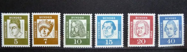 Bund BRD Bedeutende Deutsche Nr. 347, 348, 350, 351, 352, 355 postfrisch ** (24)