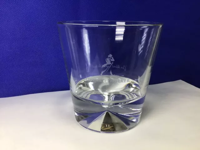 PP75 Johnnie Walker Scotch Whiskey Etched Diamond Prism Rocks Glasses Set of 4