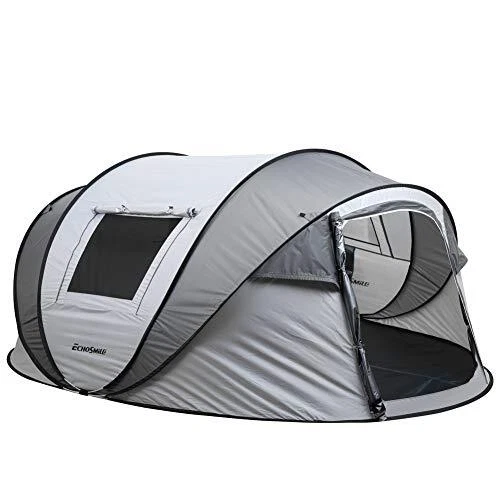 Camping Instant Tent, 2 to 8 Person Pop Up Tent, Water Resistant Dome Tent,