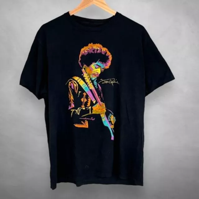 Jimi Hendrix Short Sleeve Black Graphic Tee T-shirt Men's Large