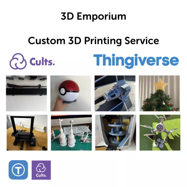 Thingiverse & Cults3D STL Custom 3D Printing Service