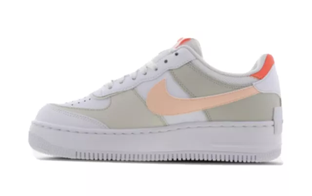 RARO NIKE AIR Force 1 Shadow White Crimson tinta brillante mango
