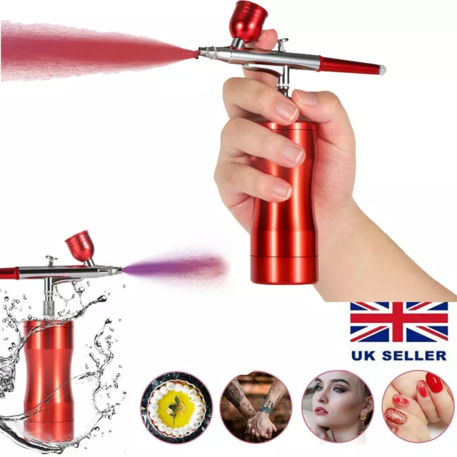 Mini Airbrush Compressor Spray Gun Air Brush Nail Tattoo Paint Spray Nozzleﻬ