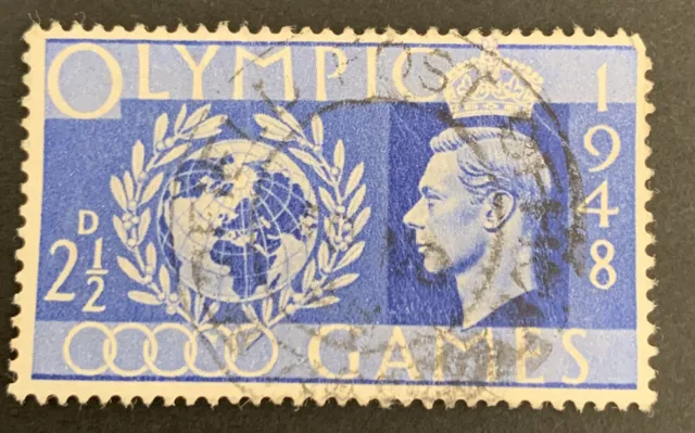 1948 Great Britain KGVI Olympics 2 1/2d Blue FU Stamp