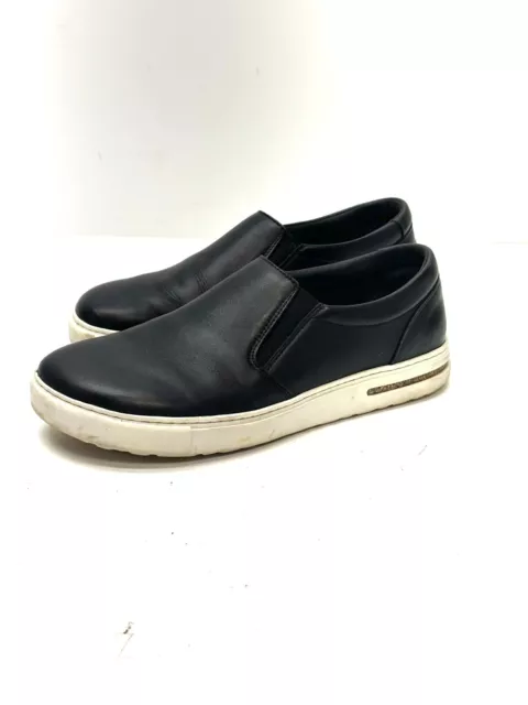 Birkenstock Unisex Oswego Narrow Slip-On Black Leather Shoe  Black Men's Size 9 2