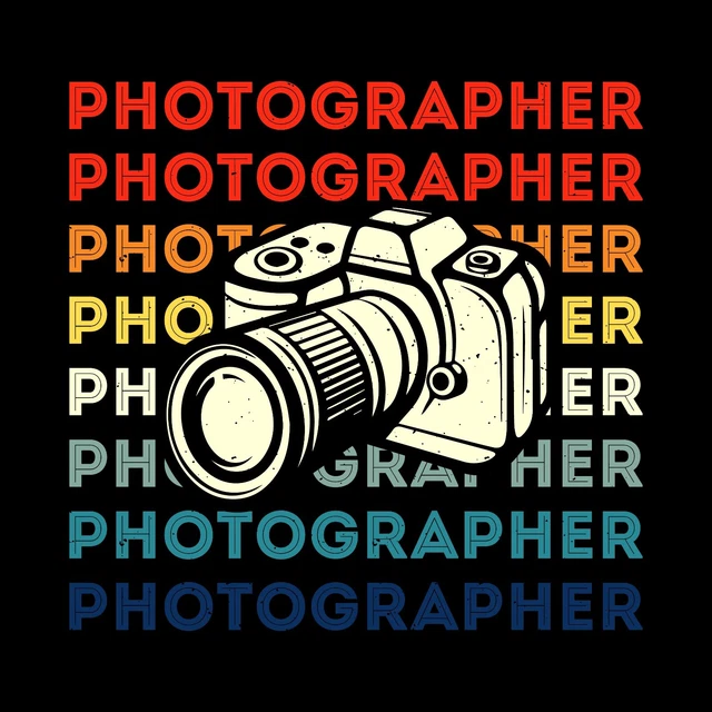 Camera Photographer Photography Vintage Retro T-Shirt Gift Ideas Tee Top