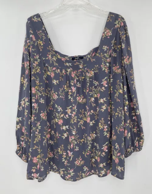Angels Forever Young Plus Size Floral Ditsy Boho Blouse Size 3x
