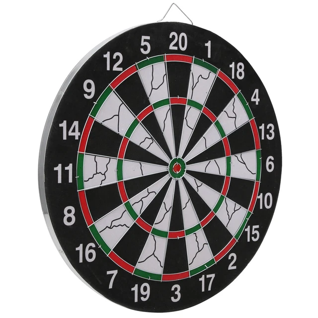 18in Doublefaced Flocking Dart Board Set Students Match Target Metal Pins Access