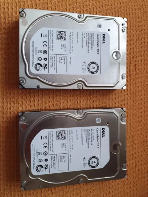 2 x Dell ST4000NM0023 4TB SAS-Festplatte 9ZM270-150 FEHLERHAFTE TEILE