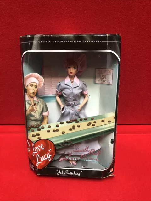 I love Lucy Barbie doll Lucille Ball episode 39 NIB chocolate factory