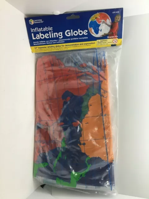 Learning Resources Inflatable Labeling Globe (ler2438) New Sealed Free Ship 3