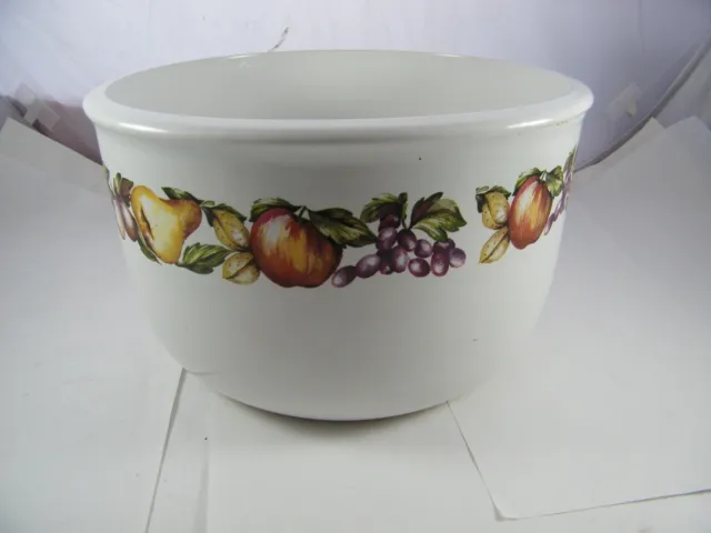 Zanesville Stoneware Planter / Crock Fruit And Flowers