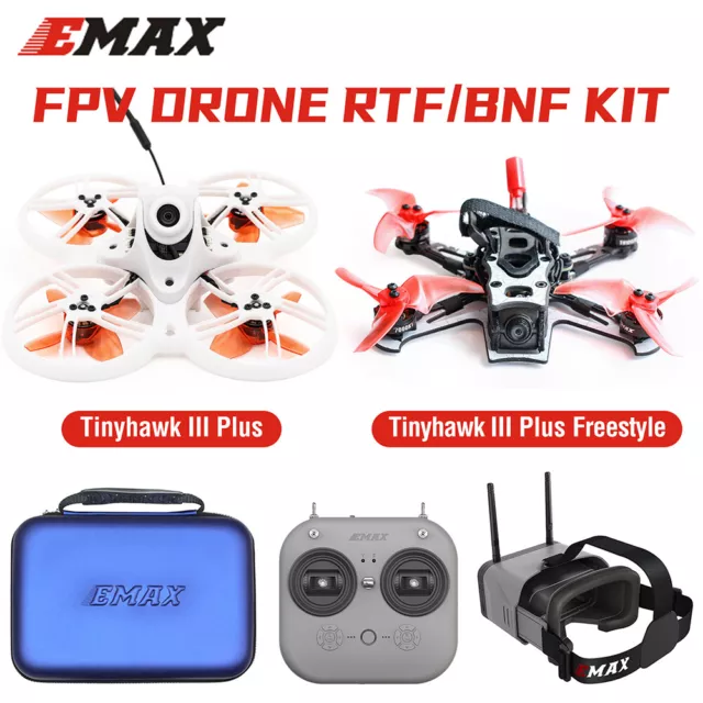 EMAX Tinyhawk III Plus Freestyle 2.4GHz FPV RC Racing Drone ELRS E8 Transmitter