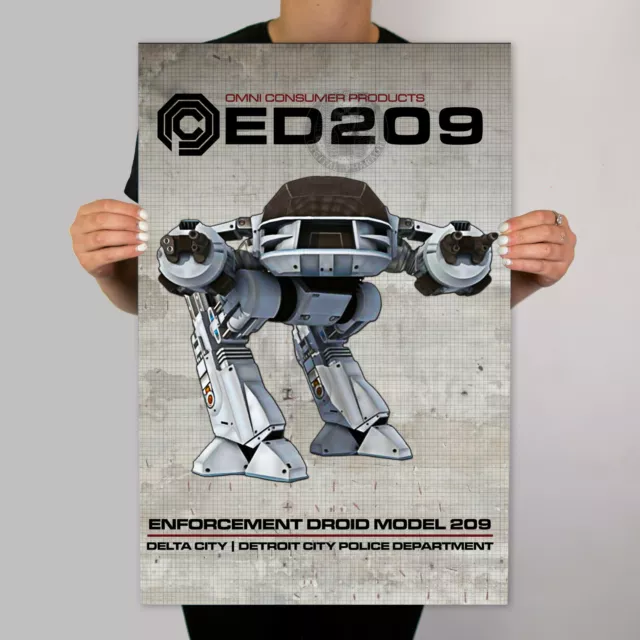 Robocop ED209 Métal Film Affiche Ocp Omni Consumer Produits Homme Cave Rétro 80s