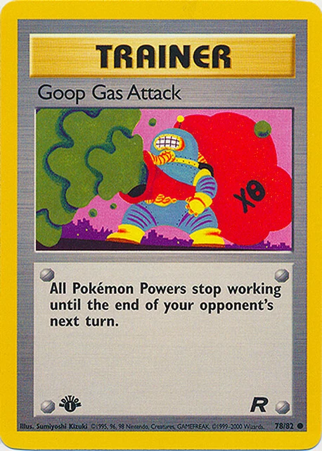 Goop Gas Attack Trainer Common Pokemon Card 1st Edition Team Rocket 78/82
