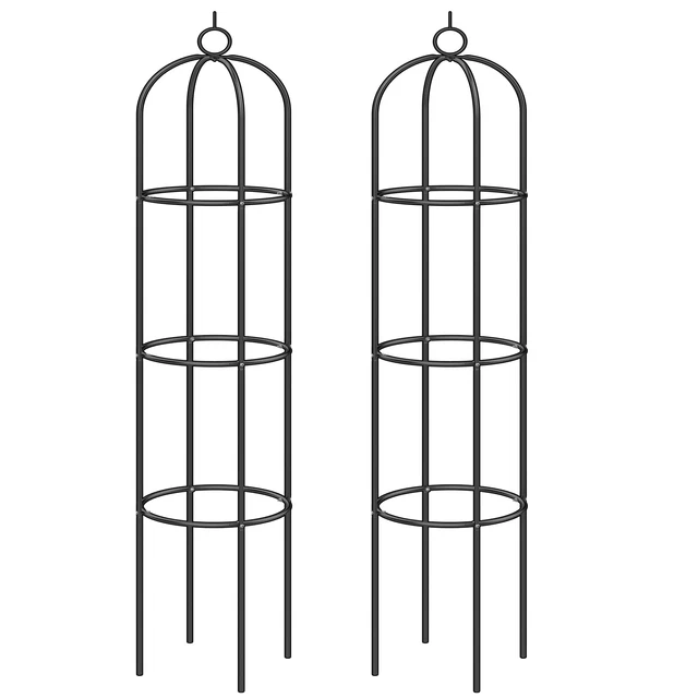 2er Set Rankhilfe Rankgitter Rosensäule 200x40 Metall Garten Pulverbeschichtet