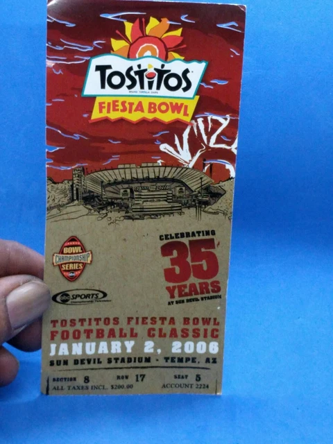 Fiesta Bowl Ticket Stub 2006 Ohio State Buckeyes Notre Dame Holmes Football