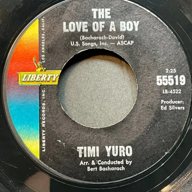 Timi Yuro, The Love Of A Boy / I Aint Gonna Cry No More, 7" 45rpm, Vinyl VG