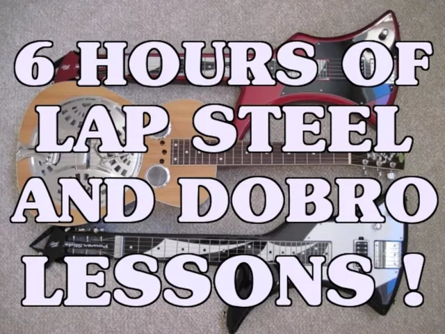 6 Hours Of Dobro Resonator, Lap Steel Guitar Lessons On 1 Disc For Computer Play