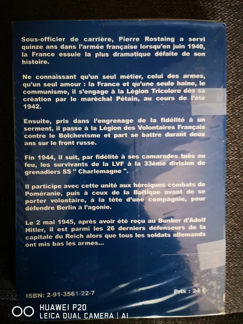 PIERRE ROSTAING LE Prix D'un Serment Lvf Waffen Ss Irminsul Editions ...