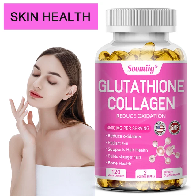 GLUTATHIONE COLLAGEN CAPSULES Brighten Skin Tone. Whiten And Smooth