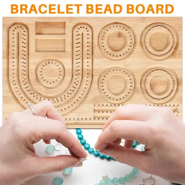 Wooden Mala Bead Jewelery Design Board Girl DIY Bracelet Necklace Beading Boards