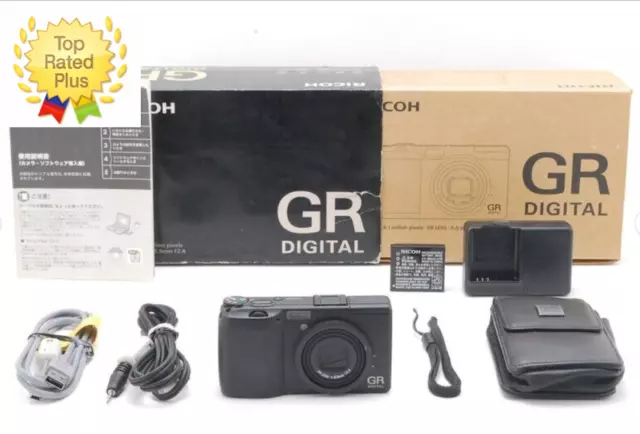 【NEAR MINT w/Box】 RICOH GR Digital 8.1MP Black Compact Digital Camera From JAPAN