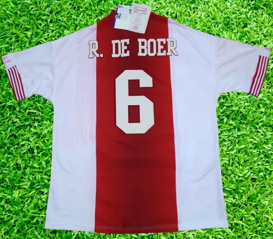 Ajax Amsterdam Jersey Shirt #6 R. De Boer 100% Original XL 1997/1998 Home Rare