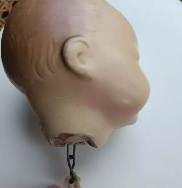 3 1/2 " (9 cm) Antique  Vintage  AM Baby Doll  Composition  Head only 3