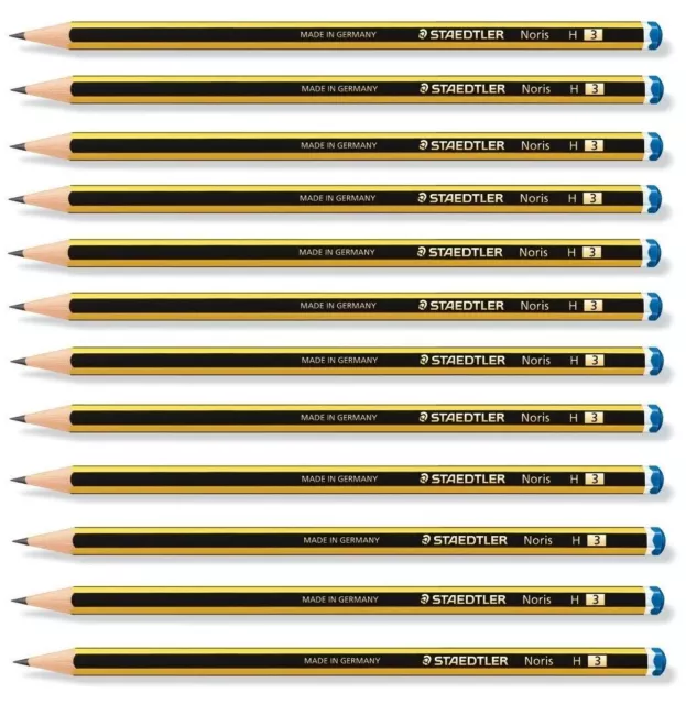 12 STAEDTLER NORIS GRAPHITE PENCILS 120 TIP 2HB STURDY PENCIL TOP OFFER