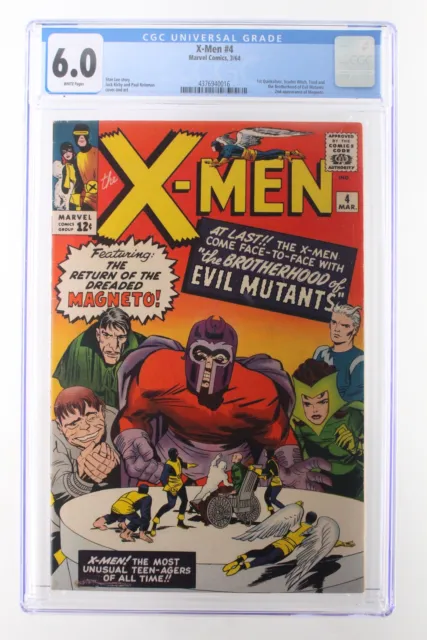 X-Men #4 - Marvel Comics 1964 CGC 6.0 1st Quicksilver + Scarlet Witch