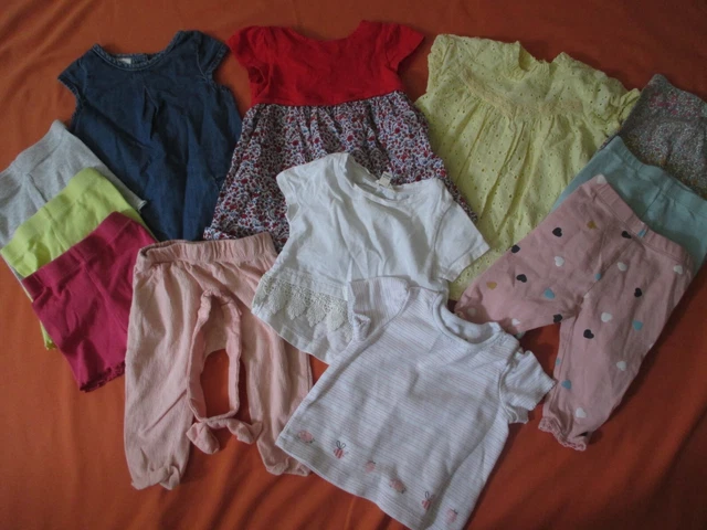 Baby Girls Clothing Bundle - Age 0 - 3 Months Dresses Leggings Shorts etc
