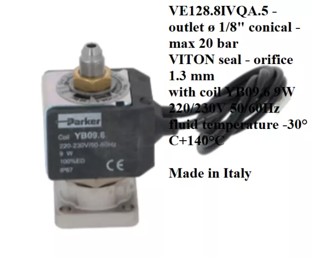 SOLENOID VALVE PARKER 3-WAY 230V 50/60Hz,PARKER,GAGGIA SPAGNA,ITALCREM,MAIRALI