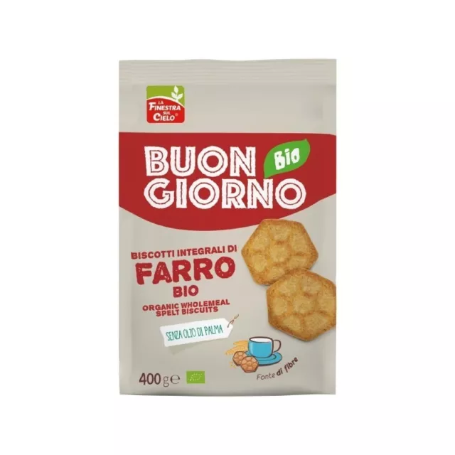 LA FINESTRA SUL CIELO Buongiorno - Organic Whole Wheat Cookies 400 G