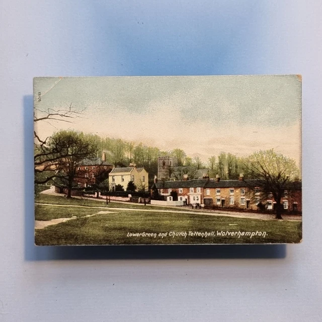 TETTENHALL WOLVERHAMPTON POSTCARD C1905 Lower Green House & Church West
